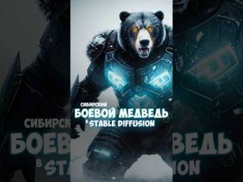 Сибирский боевой медведь в STABLE DIFFUSION #нейросеть #stablediffusion
