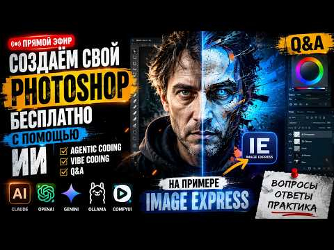 Как создать свой бесплатный Photoshop с помощью ИИ Agentic Coding, Vibe Coding + Q&A Как создать свой бесплатный Photoshop с помощью ИИ Agentic Coding, Vibe Coding + Q&A