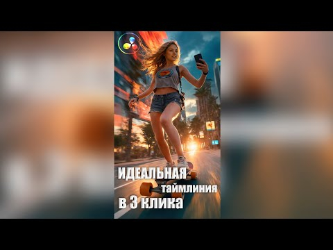 Идеальная таймлиния в 3 клика #davinciresolve #fusion #монтаж #лайфхаки