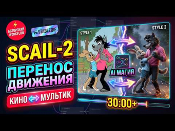 Scail 2 ComfyUI полный разбор и 2 workflow