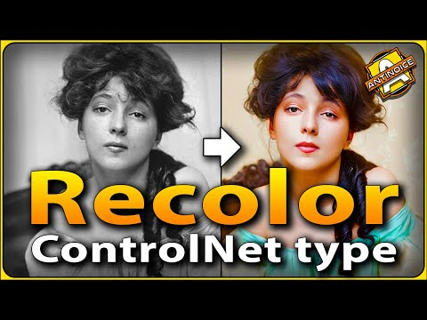 Окрашивание и реставрация старых фотографий / ControlNet type Recolor / Плюс полезные ссылки