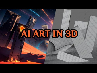 Превращаем 2D арт в 3D ! Stable diffusion, Blender, UV