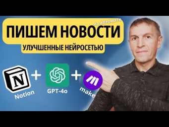 Улучшаем новостные статьи с использованием GPT-4o, RSS, Notion и make.com.