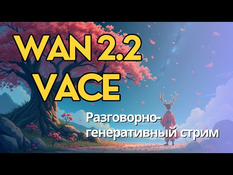 Стрим по Wan 2.2 VACE. Генерация видео по референсам из видео и изображений. Тестируем и общаемся Стрим по Wan 2.2 VACE. Генерация видео по референсам из видео и изображений. Тестируем и общаемся
