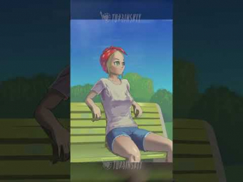 Photoshop sketch coloring process  #art #drawinganime #drawing