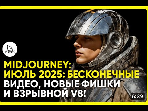 Midjourney Июль 2025 Бесконечные видео, новые фишки и взрывной V8!