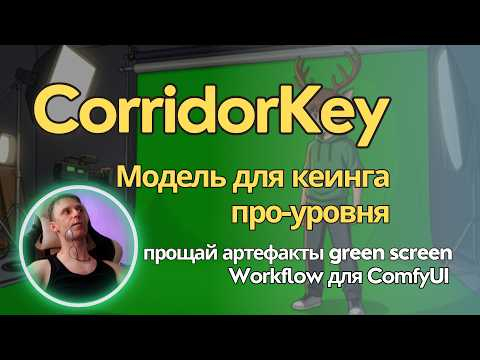 CorridorKey - локальная модель для качественного кеинга на зеленке. Показываю в ComfyUI + Workflow CorridorKey - локальная модель для качественного кеинга на зеленке. Показываю в ComfyUI + Workflow