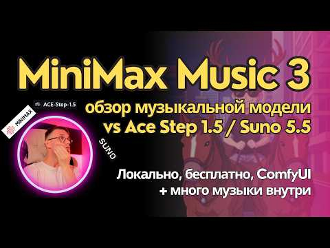 MiniMax Music 3 - давайте посмотрим на модель и сравним ее с Ace Step 1.5 и Suno. Музыкальный обзор MiniMax Music 3 - давайте посмотрим на модель и сравним ее с Ace Step 1.5 и Suno. Музыкальный обзор