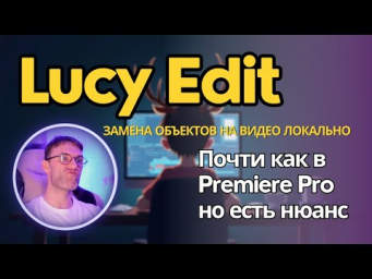 Lucy Edit Dev - локальная модель для замены объектов на видео без масок и смс. Установка на ComfyUI