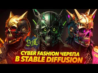 CYBER FASHION SKULLS в STABLE DIFFUSION
