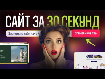 НЕЙРОСЕТЬ бесплатно создает САЙТ/ Создание ПРОТОТИПА за 30 секунд