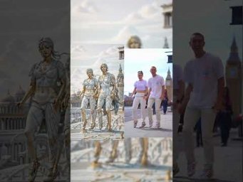 Превращение в нейросети! Stable diffusion + deforum. Статуи танцуют в Лондоне #ai