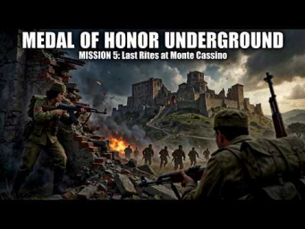ЭПИЧНАЯ  БИТВА В МОНТЕ-КАССИНО! &mdash;STEREO MUSIC MEDAL OF HONOR: UND (PS1) &mdash; МИССИЯ 5 ПОЛНОСТЬЮ