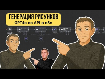 n8n генерация рисунков GPT4o - инфографика, рисунок + видео, изменение стиля в Ghibli (3 сценария)