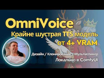 OmniVoice TTS - обзор на модель для генерации из текста в голос. Локально в ComfyUI