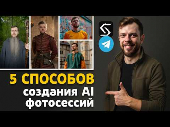 5 СПОСОБОВ AI ФОТОСЕССИИ в Telegram. Контент на МЕСЯЦ за 5 МИНУТ (SyntaxBot)