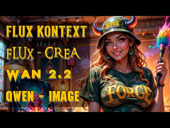 FLUX KONTEX - промпты и лайфхаки, KREA - FLUX, QWEN - IMAGE, WAN 2.2 - разбор нейросетей лета 2025