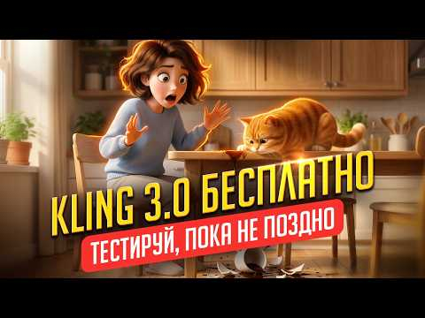 Тестируем KLING 3.0 БЕСПЛАТНО! (ПОКА ЧТО). Тестируем KLING 3.0 БЕСПЛАТНО! (ПОКА ЧТО).