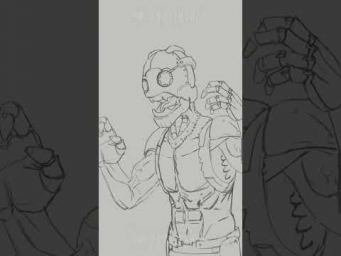 Sketch with photoshop : cyborg #art #drawing #digitalpaint