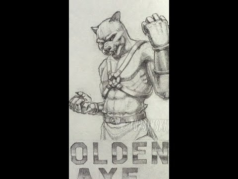 Golden Axe Сhronos fanart pencil drawing process #shorts